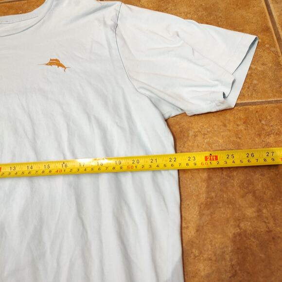 Tommy Bahama PINCH HITTER Crab 93 2 Sided Graphic T-shirt Size Men's XL Sky Blue - Picture 6 of 8